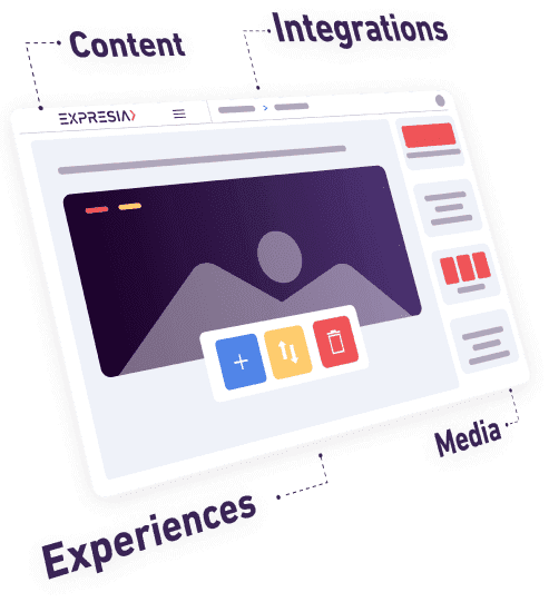 Focus on marketing, Expresia takes care of the rest Expresia's marketers benefits vector illustration