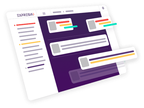 Reduce the amount of redundant work Expresia's content management vector illustration
