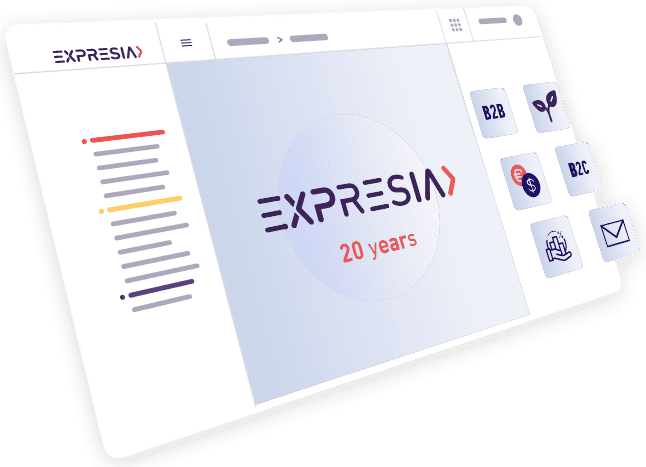 Vector illustration of Expresia's platform